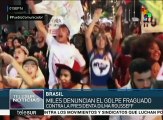 Miles de brasileños marcharon contra el golpe a Dilma Rousseff