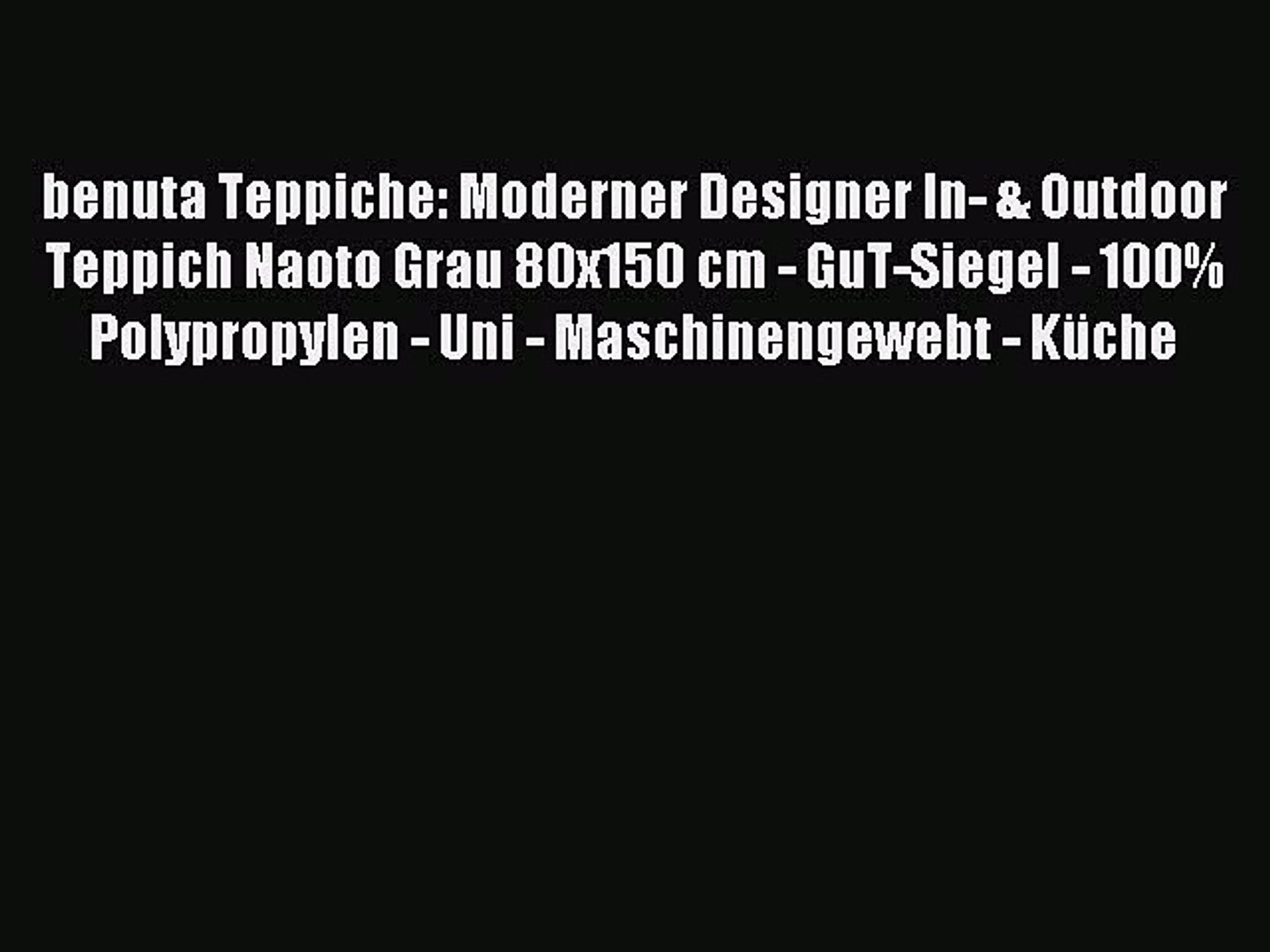Benuta Teppiche Moderner Designer In Outdoor Teppich Naoto Grau 80x150 Cm Gut Siegel Video Dailymotion