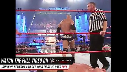 Goldberg, Shawn Michaels & Maven vs. Evolution- Raw, Sept. 1, 2003 on WWE Network