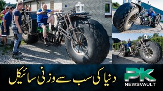 Frank Dose German man has built a bicycle weighing 940 kilograms.