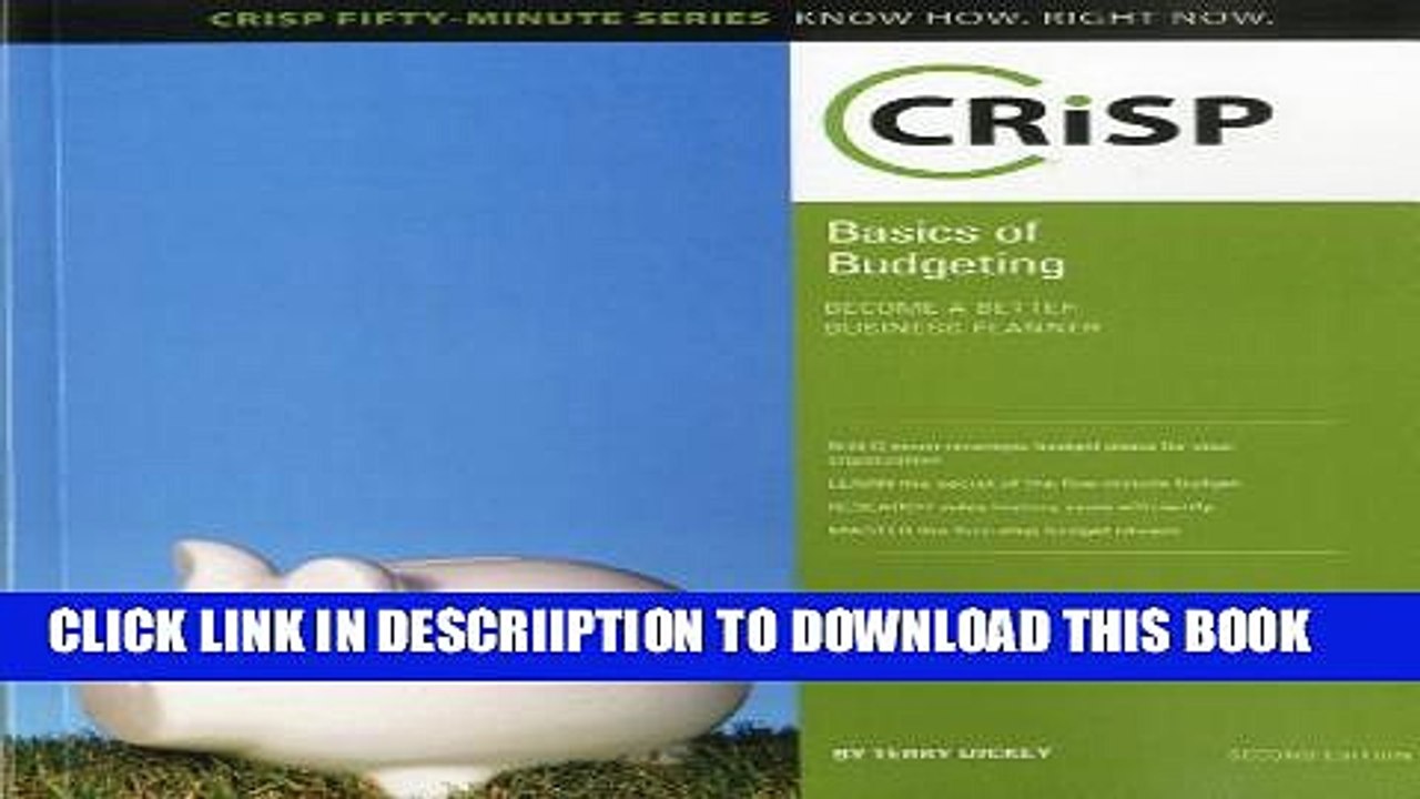 [PDF] Basics of Budgeting: Become a Better Business Planner (Crisp Fifty Minute Series) Popular