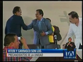 Viteri y Carrasco son los precandidatos de La Unidad