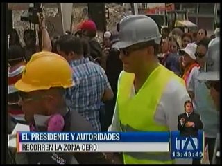Presidente y autoridades recorrieron la zona cero