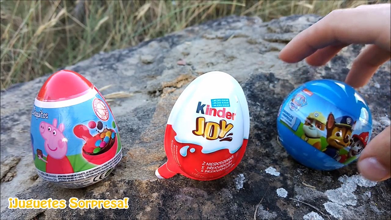 HUEVOS KINDER SORPRESA EN ESPAÑOL: PEPA LA CERDITA, PATRULLA CANINA Y HUEVO KINDER JOY
