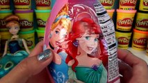 GIANT DISNEY Frozen Princess Anna Play-doh EGG SURPRISE Toys with ELSA, ARIEL, SHOPKINS /TUYC