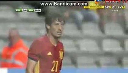 Sergio Ramos from Spain trips Kevin de Bruyne - Belgium vs Spain - Friendly Match - 01.09.2016