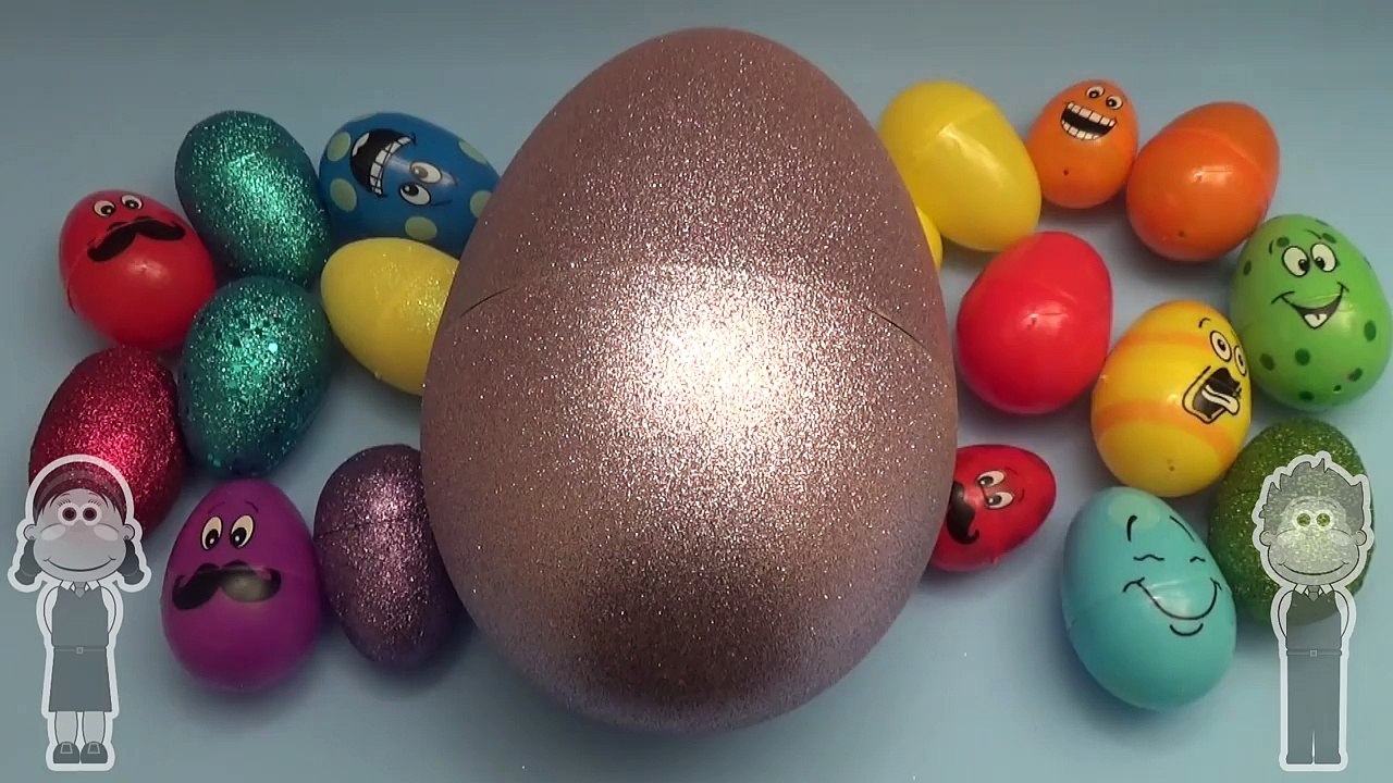 Learn Colours with Surprise Eggs! Mixing Primary Colours! Mixed in a HUGE JUMBO Egg!