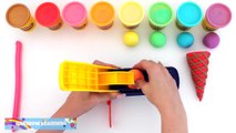 How to Make Play-Doh Waffle Cone Ice Creams * Creative Fun * Play Dough Art * RainbowLearning