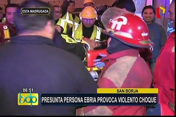 San Borja: hombre presuntamente ebrio provoca choque vehicular