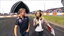 C4F1: DC drives a F1 car in Glasgow (2016 Belgian Grand Prix)