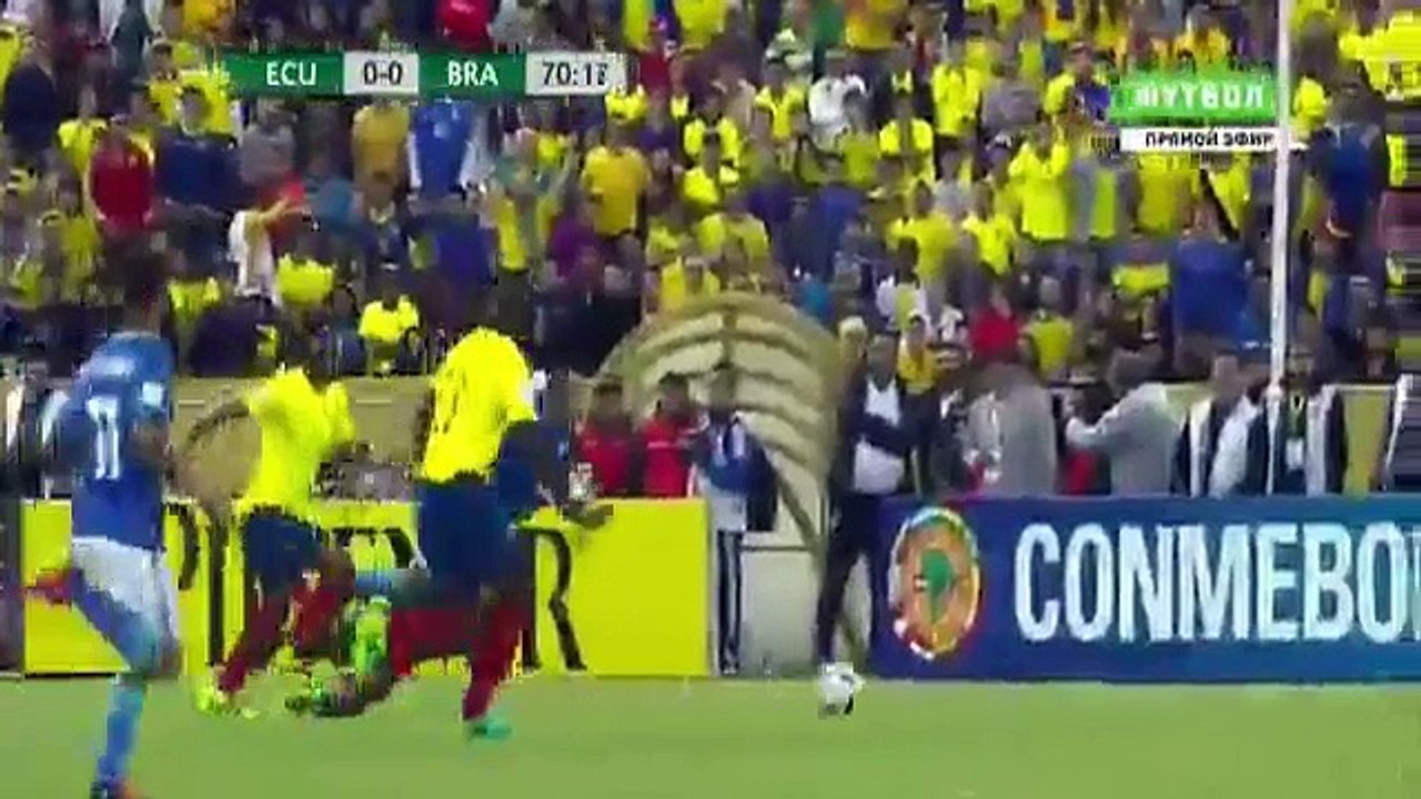 Neymar Da Silva penalty Ecuador 0-1 Brazil qualifying World Cup 01 Sep 2016