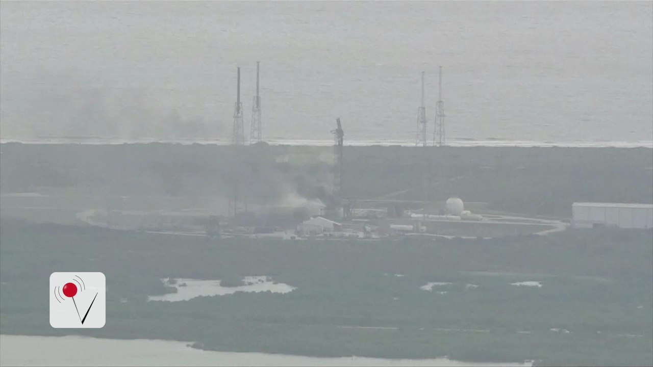 Large Explosion Rocks SpaceX Launch Site in Florida