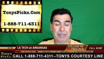 Arkansas Razorbacks vs. Louisiana Tech Bulldogs Free Pick Prediction NCAA College Football Odds Preview 9-3-2016
