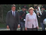 Maranello (MO) - Renzi accoglie la cancelliera tedesca Angela Merkel (31.08.16)
