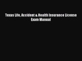 [PDF] Texas Life Accident & Health Insurance License Exam Manual Full Online