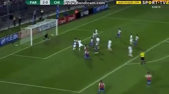 Arturo Vidal Goal - Paraguay vs Chile 2-1 (Eliminatorias Rusia 2018) 01.09.2016 HD