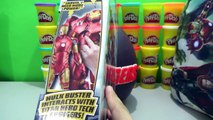 Giant Marvel Avengers Age of Ultron Play Doh Surprise Egg with Iron Man Mark 43 and Spiderman Toys