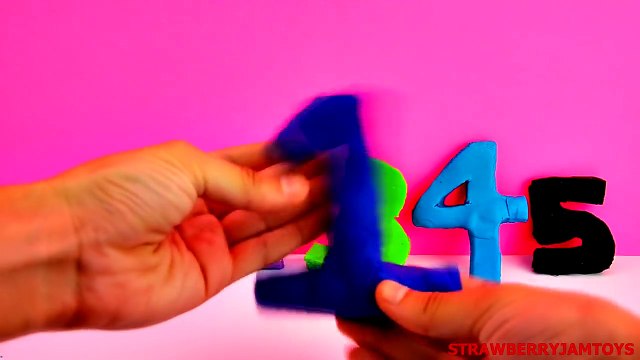 Spiderman Play Doh Numbers Shopkins Spongebob Bugs Bunny Learn how to Count StrawberryJamToys