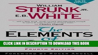 New Book The Elements of Style, Fourth Edition