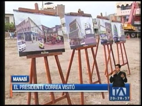 Presidente Correa visitó la zona cero de Portoviejo