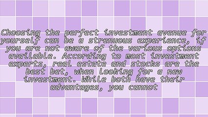 The Pros And Cons Of Investing In Real Estate Vs Stock