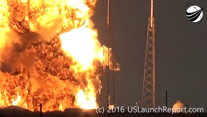 Rocket launch pad explosion