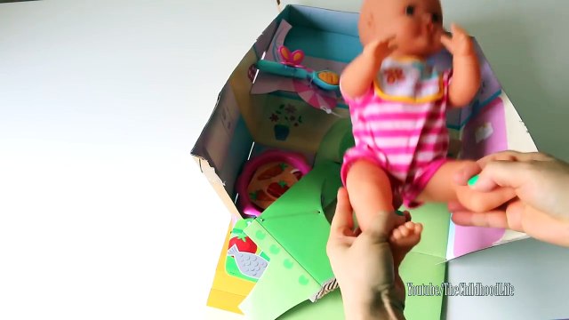 Nenuco Learn to Eat Baby Doll Dinner Time Poop on Potty M&M Bath Brush Teeth Goes to Bed