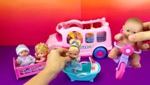 Lil Cutesies Tiny Baby Dolls Bath Tricycle Crib Toys W/ Disney Princess Aurora Royal Nursery Doll