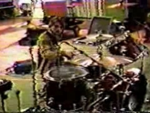 Kurt Cobain Playing Drums