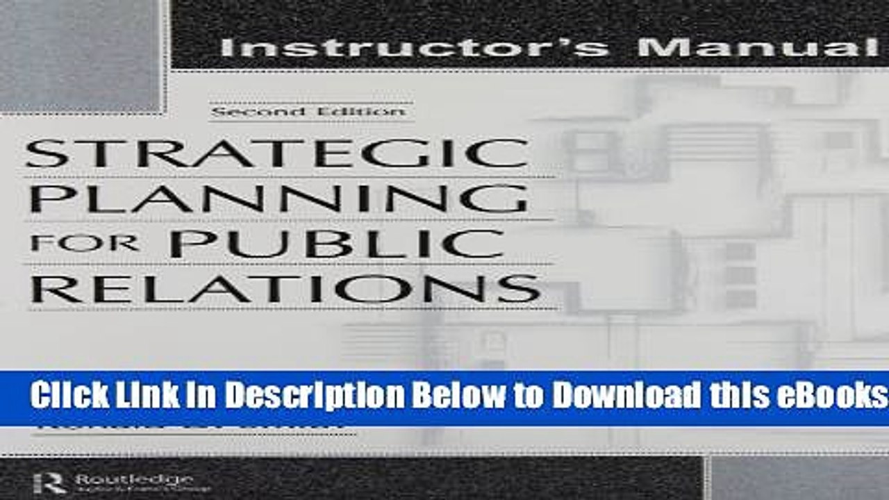 [Reads] Strategic Planning for Public Relations Free Books