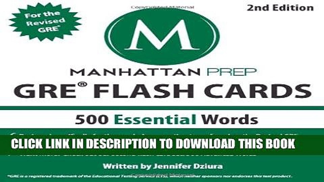 [PDF] 500 Essential Words: GRE Vocabulary Flash Cards (Manhattan Prep GRE Strategy Guides) Full
