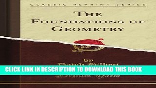 New Book The Foundations of Geometry (Classic Reprint)