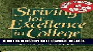 Collection Book Striving for Excellence in College: Tips for Active Learning