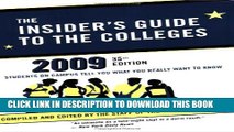 New Book The Insider s Guide to the Colleges, 2009: Students on Campus Tell You What You Really