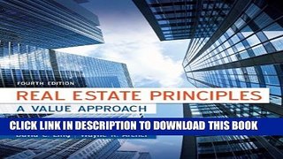 New Book Real Estate Principles: A Value Approach (McGraw-Hill/Irwin Series in Finance, Insurance