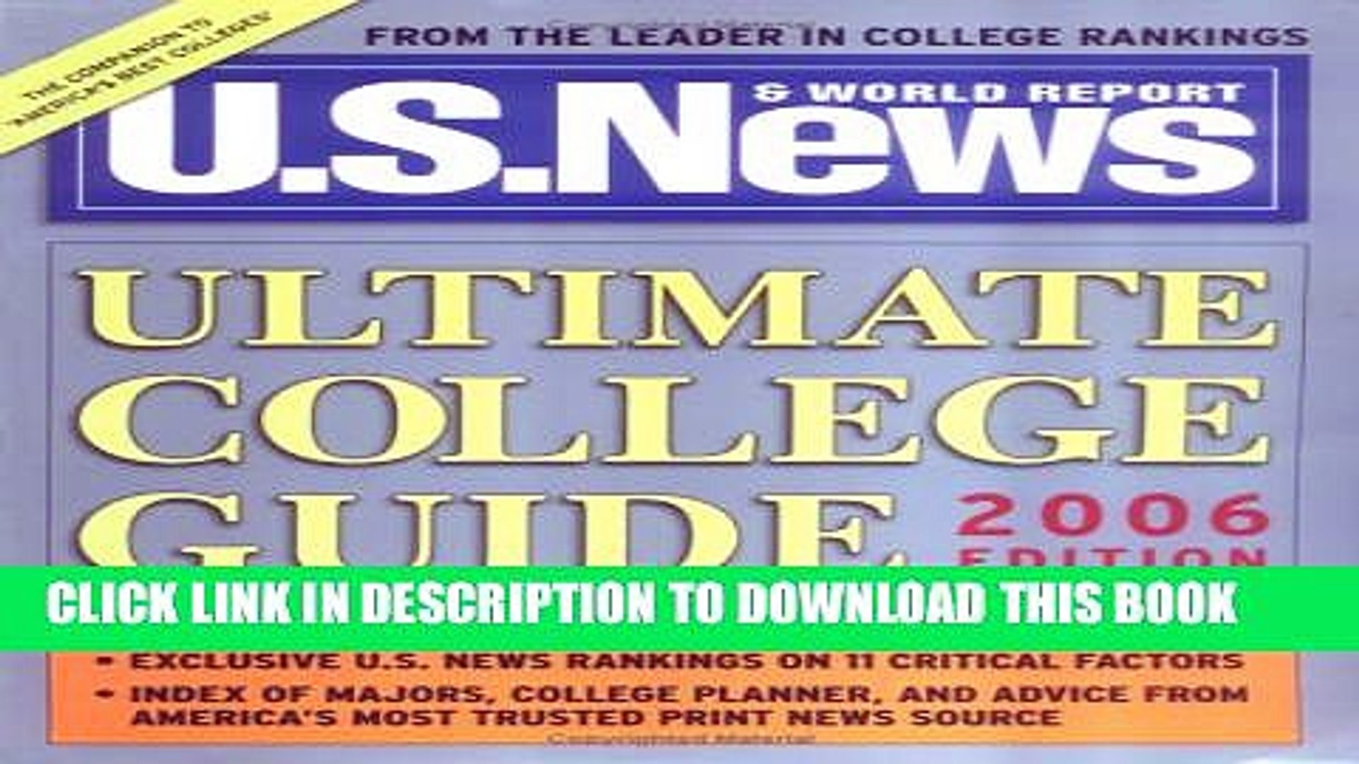 ⁣Collection Book US News Ultimate College Guide 2006