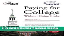 New Book Paying for College Without Going Broke 2007 (College Admissions Guides)