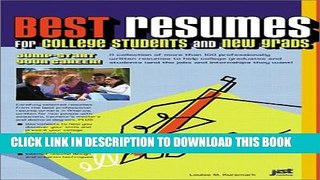 New Book Best Resumes for College Students and New Grads: Jump-Start Our Career