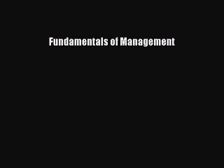 [PDF] Fundamentals of Management Full Online