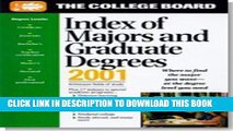 Collection Book The College Board Index of Majors   Graduate Degrees 2001: All-New Twenty-Third