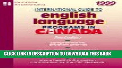 Collection Book International Guide to English Language Programs, Canada: 1999 (International