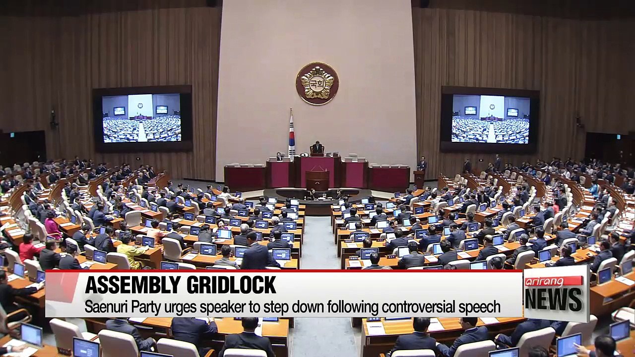 Saenuri Party urges assembly speaker to step down following controversial speech