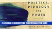 Collection Book Politics, Pedagogy and Power: Bullying in Faculties of Education