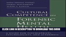 New Book Cultural Competence in Forensic Mental Health: A Guide for Psychiatrists, Psychologists,