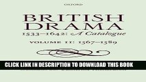 Collection Book British Drama 1533-1642: A Catalogue: Volume II: 1567-1589