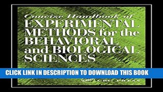 Collection Book Concise Handbook of Experimental Methods for the Behavioral and Biological Sciences