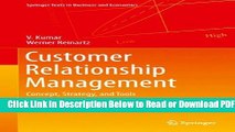 [Get] Customer Relationship Management: Concept, Strategy, and Tools (Springer Texts in Business