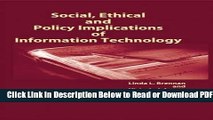 [Get] Social, Ethical and Policy Implications of Information Technology Popular New