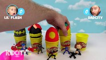 Marvel Avengers Play-Doh Surprise Eggs Guessing Game #2 with Avengers Toys & Team Iron Man Toys