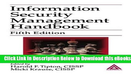 [Reads] Information Security Management Handbook, Fifth Edition Online Ebook